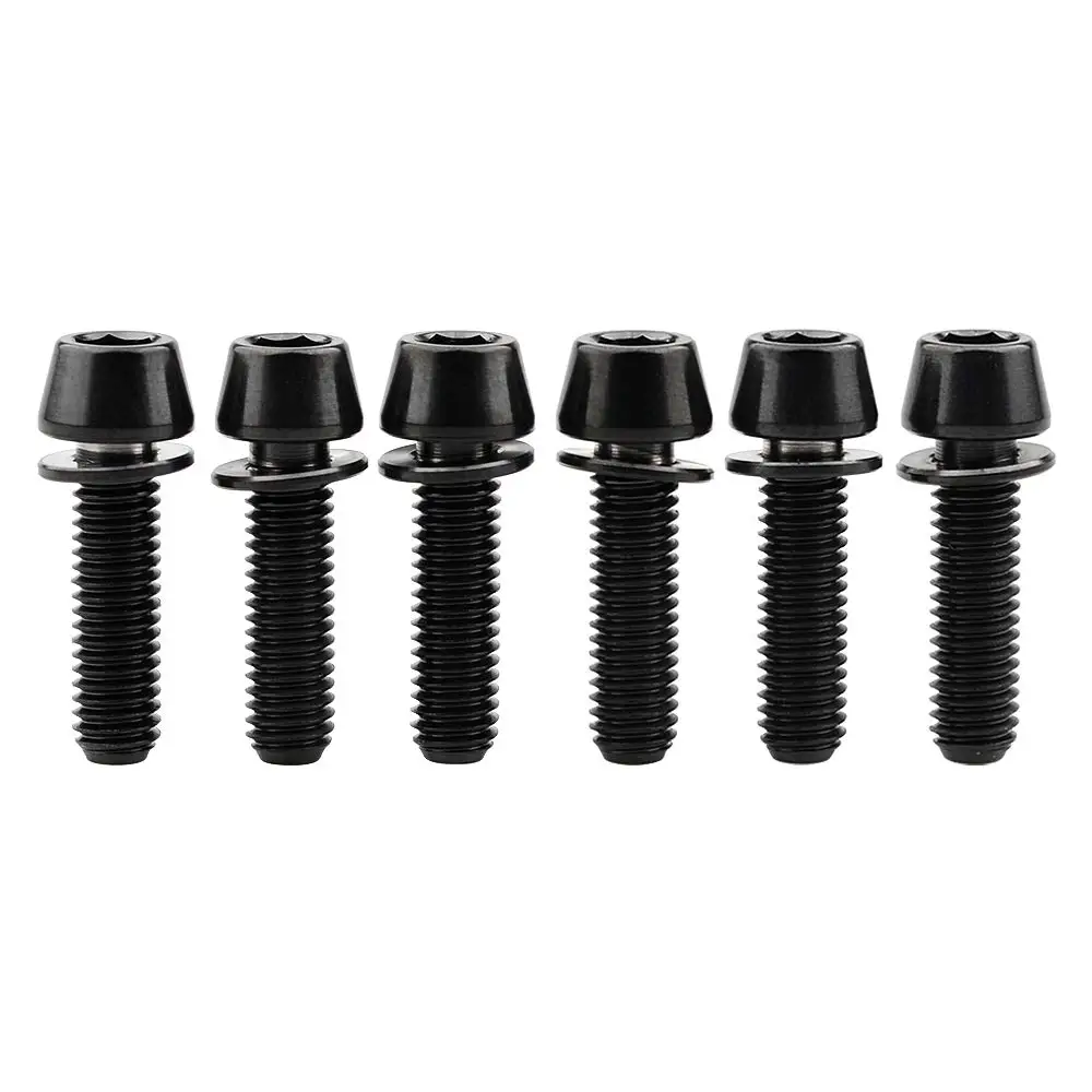 1pcs Titanium Alloy Screws M5x16mm M5x18mm M5x20mm Tapered Head Without Shedding Washers Bicycle Mounting Screws