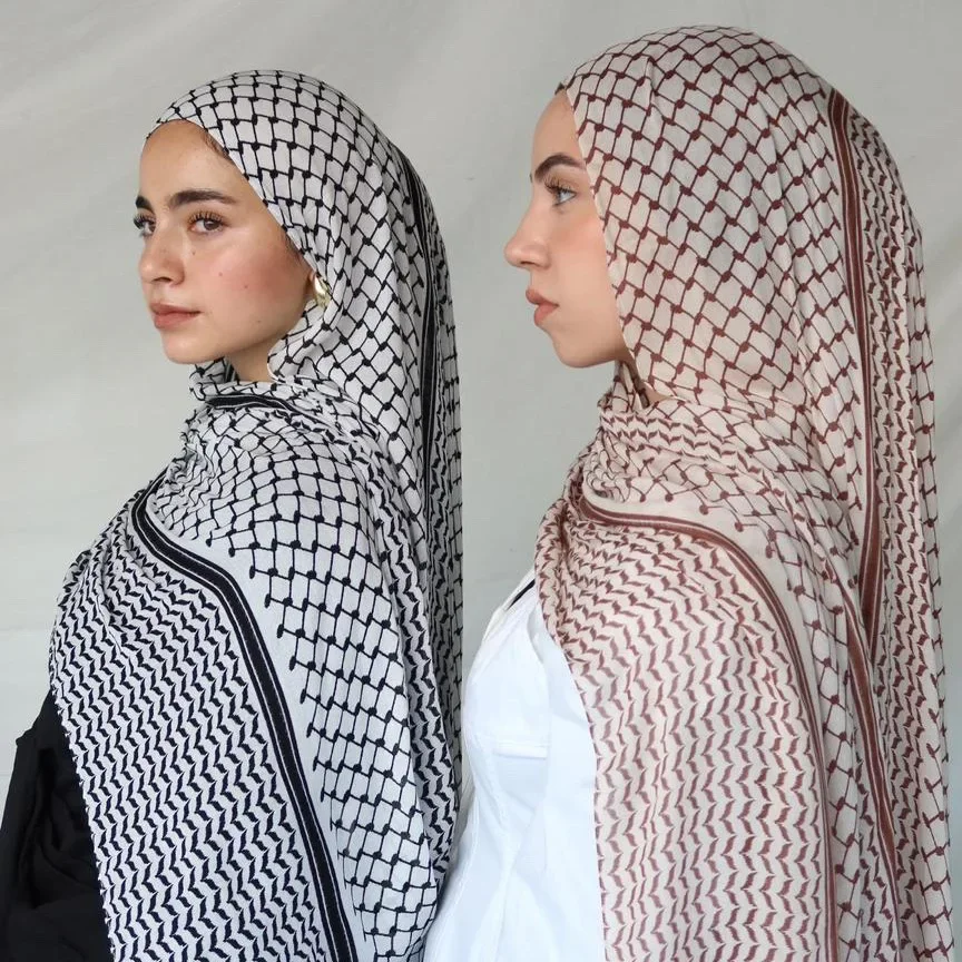 2024 Nuovo Chiffon Stampa Hijab Avvolgere la testa per le donne Turbante Hijab per le donne Moda islamica Sciarpe floreali da donna Hijab Ramadan