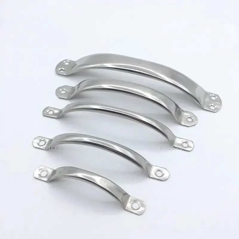 Silver Furniture Handles Stainless Steel Cabinet Knobs and Handles Kitchen Drawer Cupboard Pulls Hardware