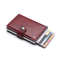 Anti Rfid Bank Card Holder Wallets for Men Luxury Brand MaleLeather Credit Cardholder Case Luxury Small Slim Thin Smart Wallet 6