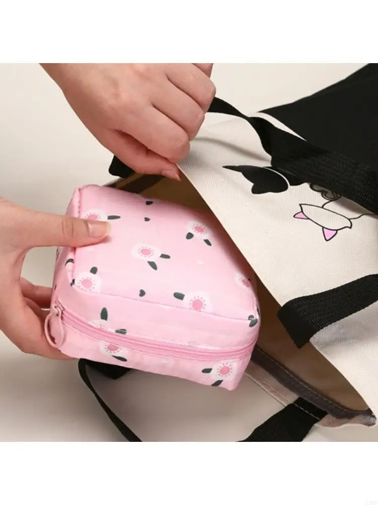 L9BE Convenient Feminine Hygiene Organizers With Separate Pockets For Tampons Wipes And Care Items Easy To Carry