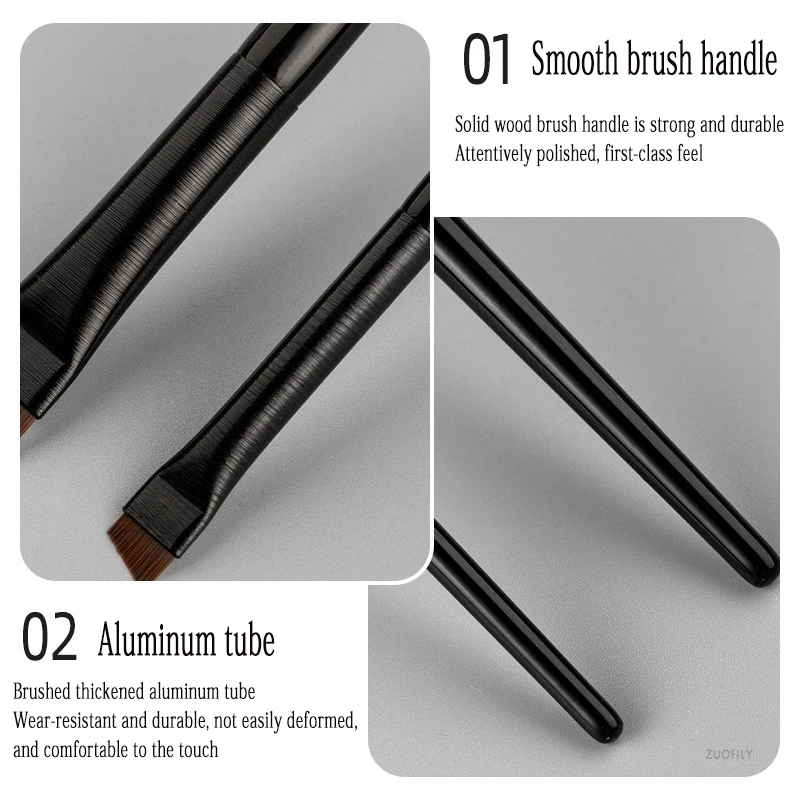Novo 2 pçs/set Pincel de Contorno de Sobrancelha Pincel de Delineador de Sobrancelha Portátil Pequeno Angular Pincel de Delineador de Sobrancelha Mulheres Maquiagem Ferramentas Cosméticas