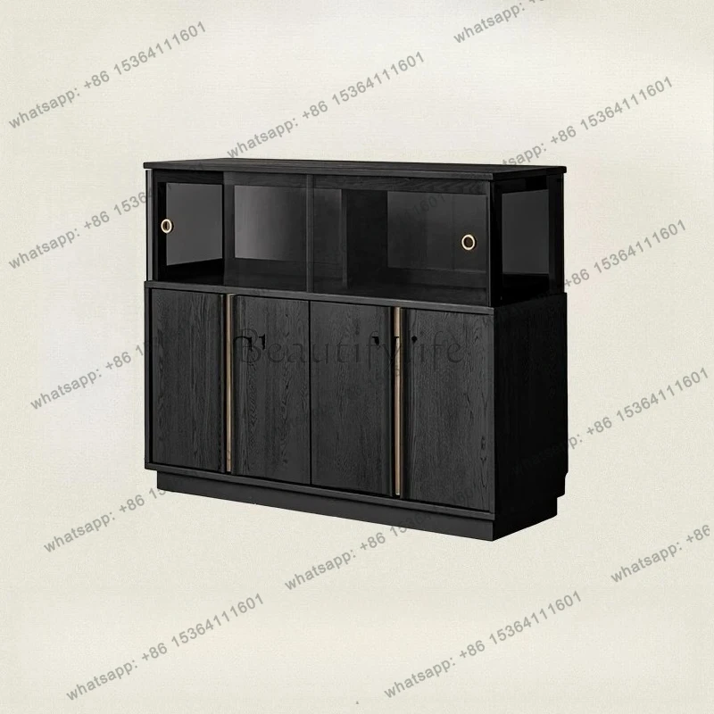 

solid wood living room coffee cabinet wine cabinet modern simple entrance display storage rack