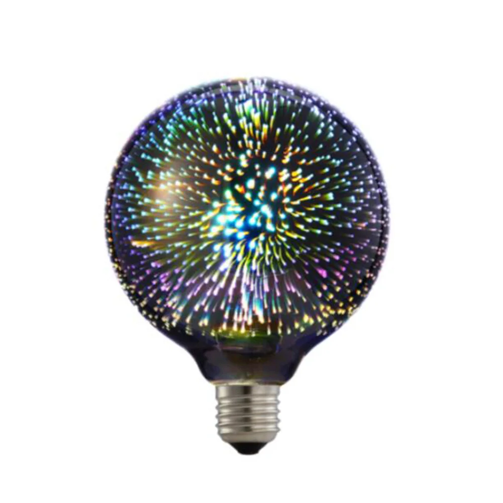 LED Light Bulb 3D Fireworks Ball 4W Star Shine Decoration Glass Colourful For Home Cafe Colourful 4W Star Shine Glass xqmg