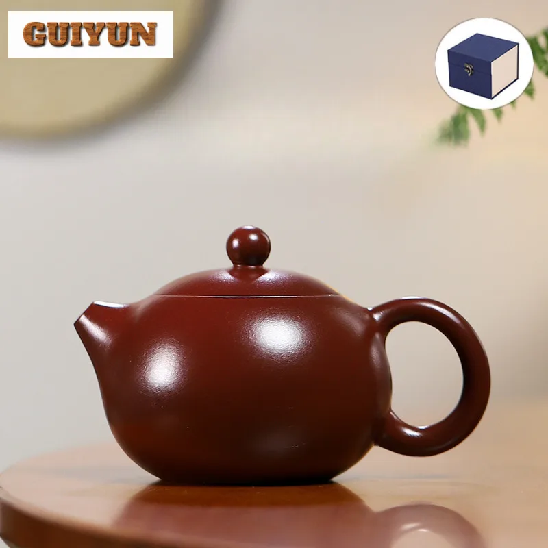 

160ML Antique Yixing Purple Clay Teapots Artists Handmade Xishi Pot Raw Ore Purple Zhu Mud Kettle Chinese Zisha Tea Set Supplies