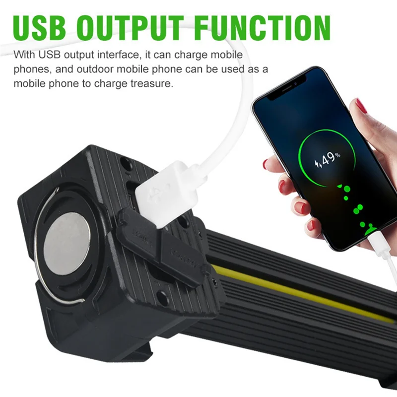 ABVG-Portable Folding Work Light Multi-Function Flash Light Emergency Outdoor Camping Light Lighting USB Charging