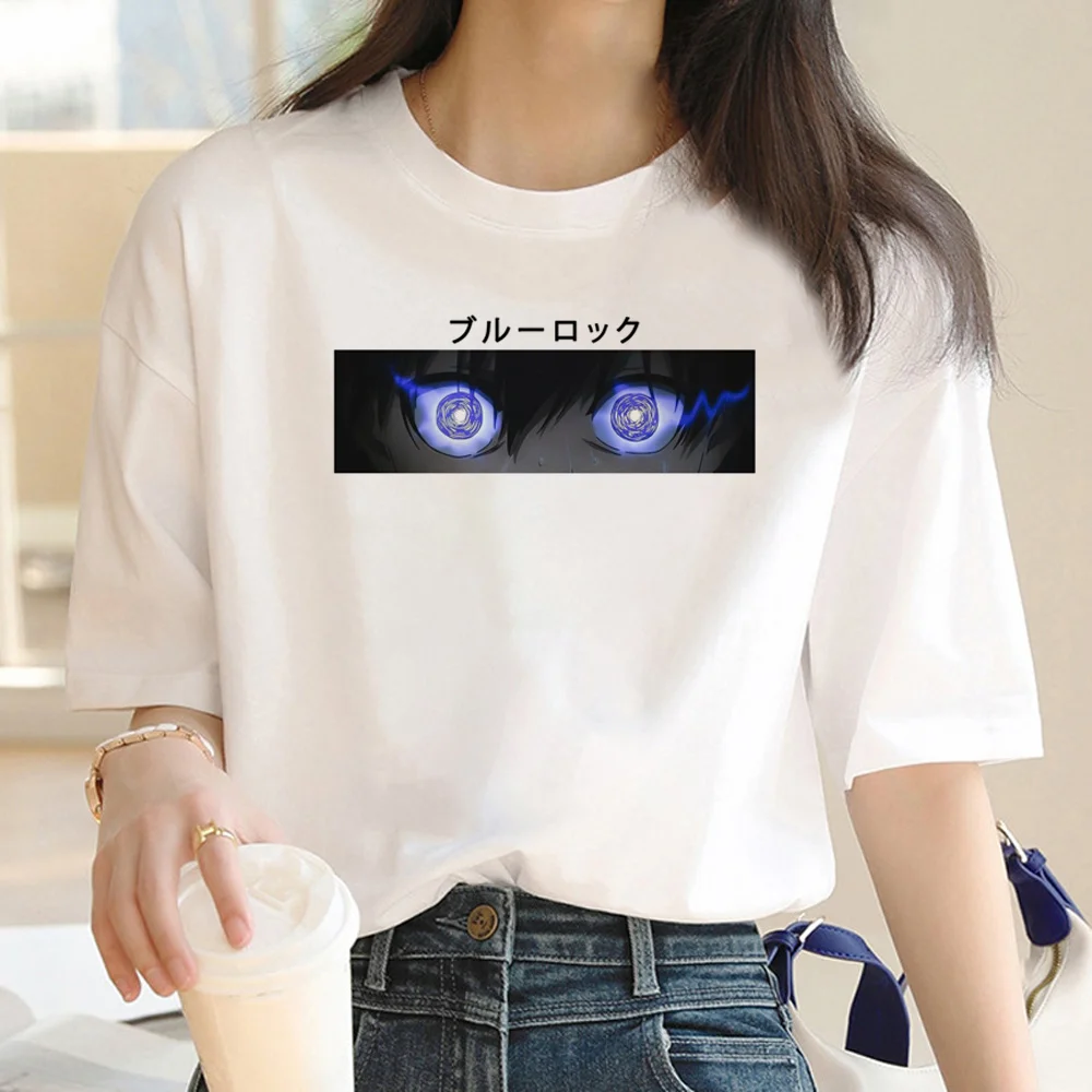 Blue Lock t-shirts women anime Tee girl Japanese anime graphic clothes