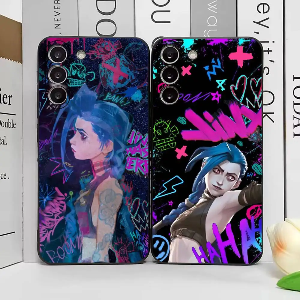 League Of Legends Jinx LOL Game Phone Case For Samsung Galaxy A73,A72,A71,A70,A53,A52,A51,Others Soft Black Cover