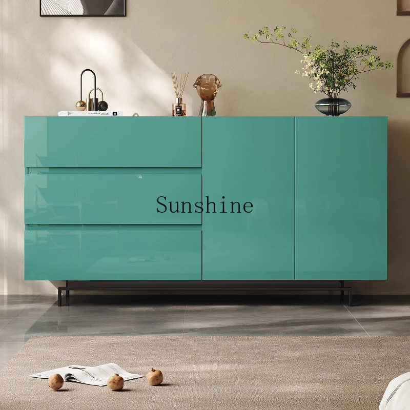 

Living room light luxury minimalist dining side cabinet against the wall to store tea cabinet