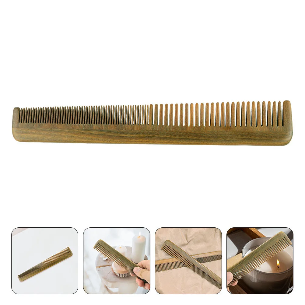 

Расческа для распутывания волос из палисандра для вьющихся волнистых густых волос, портативная деревянная расческа для путешествий, легкий инструмент для массажа кожи головы