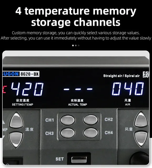 8620DX Hot Air Gun Rework Soldering Station Bga Digital Display Rework solder Station for Mobile Phone Repair Heat Station