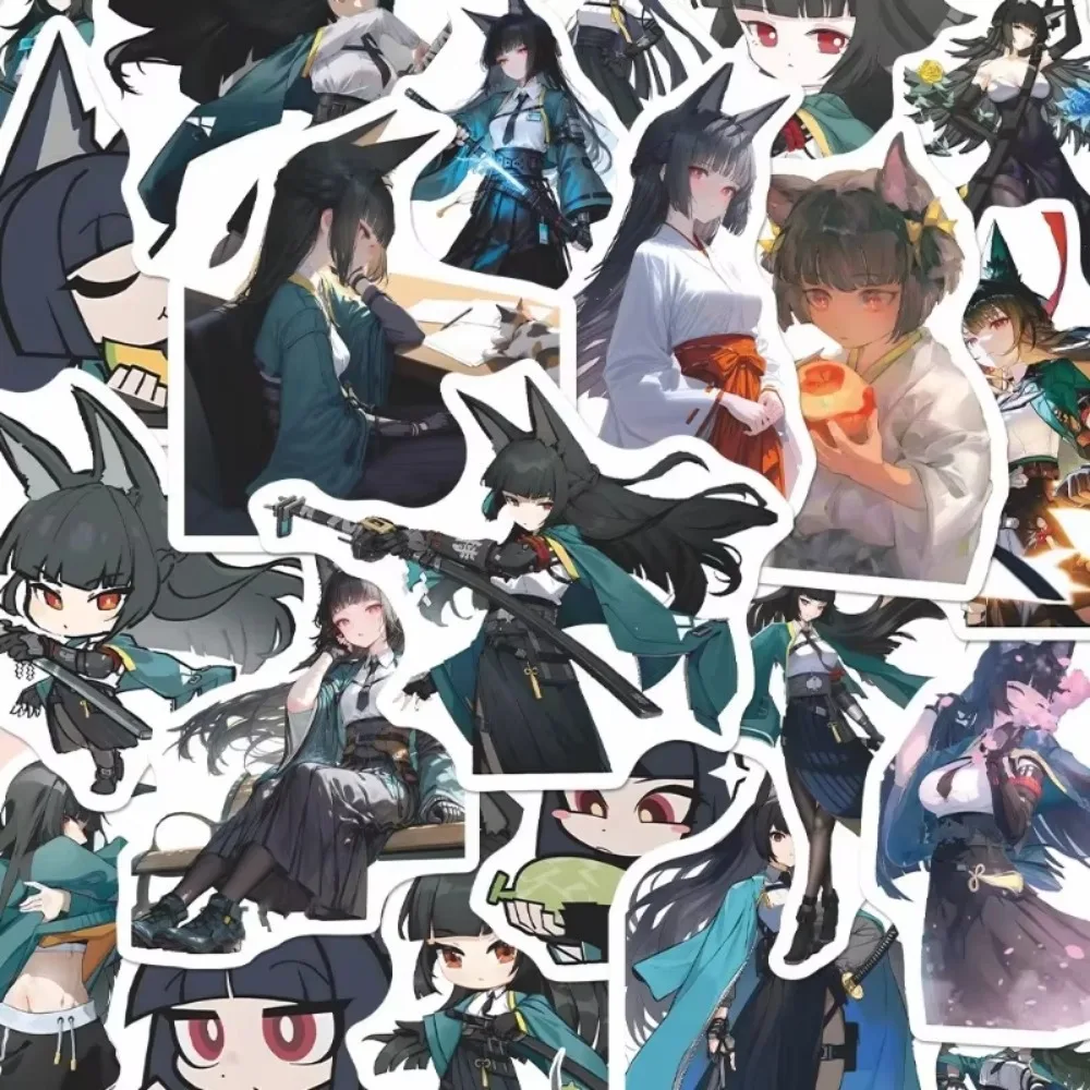 55 قطعة من ملصقات شخصيات الرسوم المتحركة Hoshimi Miyabi لعبة مجموعة تزيين الهاتف المحمول للزجاجة