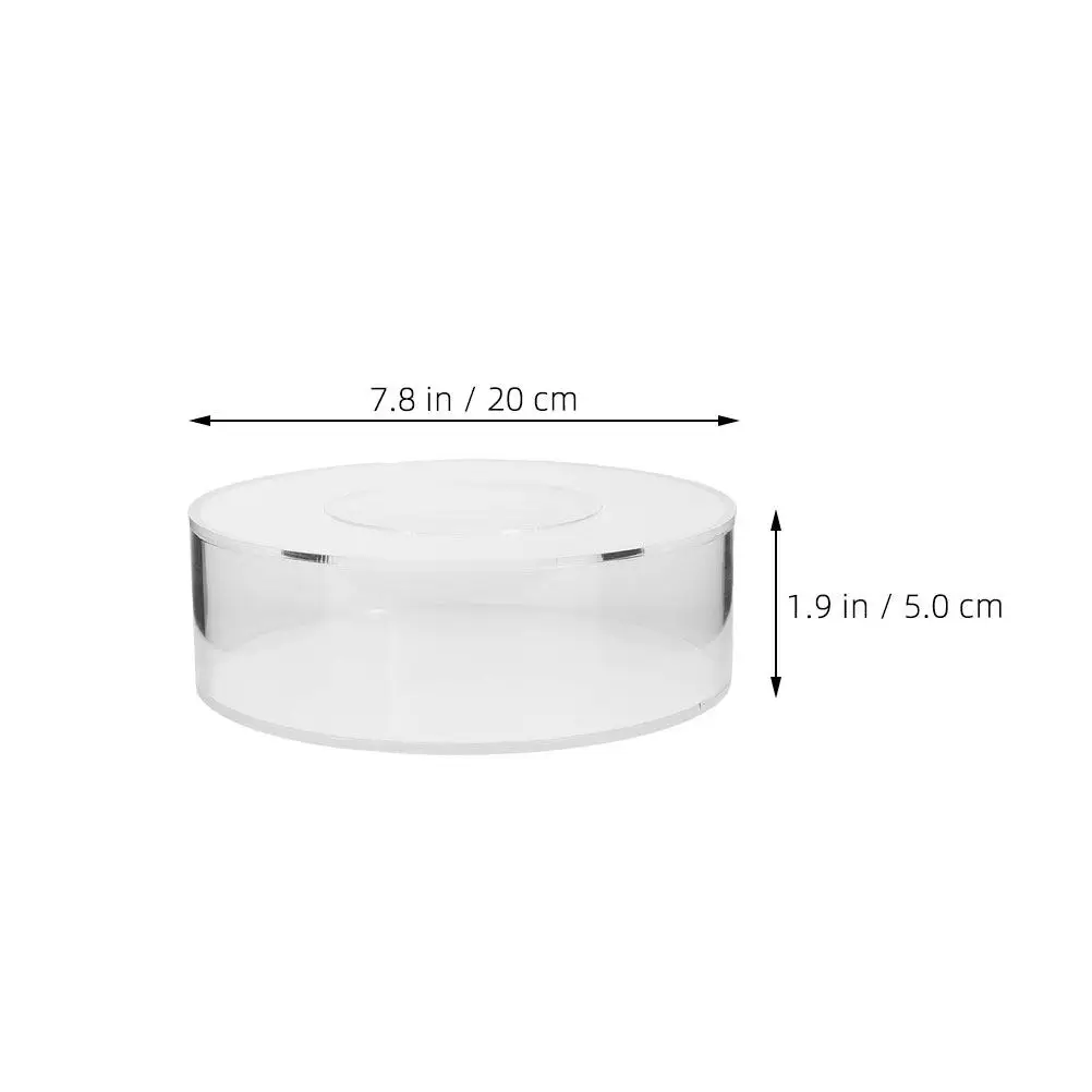 Fillable Round Acrylic Cake Stand Clear Dessert Display Riser Wedding Party Birthday Stylish Transparent Centerpiece Pedestal