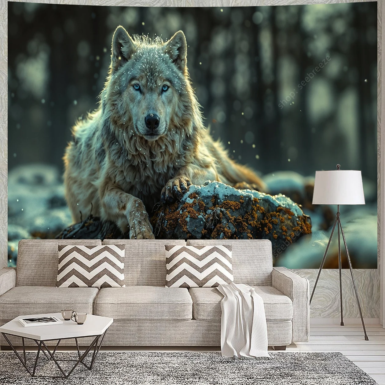 Psychedelic Animal Tapestry Wall Hanging for Kawaii Room Decor Bedroom Aesthetic Living Room Art Poster Outdoor Carpet Sofa Mat