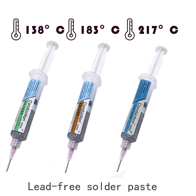 Lead-free Solder Paste Melting Point 183 Needle Tube Welding SMD Component Chip PCB BGA SMT Solder Welding Rework 30g/55g