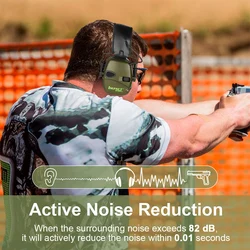 Electronic Shooting Earmuffs Tactical Impact Sound Amplification Headset Ear Protection Anti-noise Ear Muff Outdoor Sports 1pc