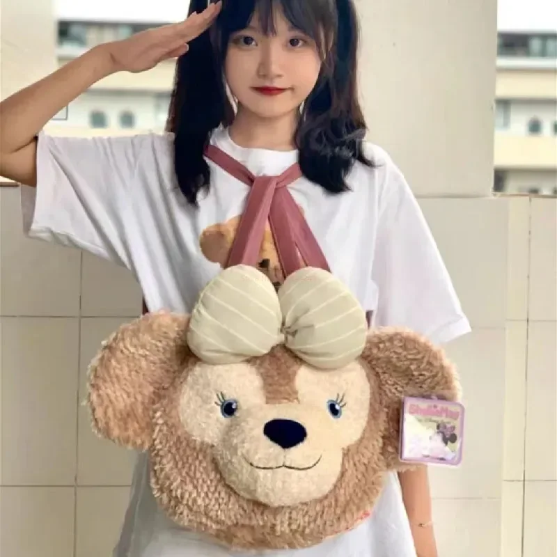 Disney Cartoon Duffy Bear Shelliemay Anime Plush Large Capacity Shoulder Bag Leisure Portable Plushies Kawaii Handbag Girls Gift