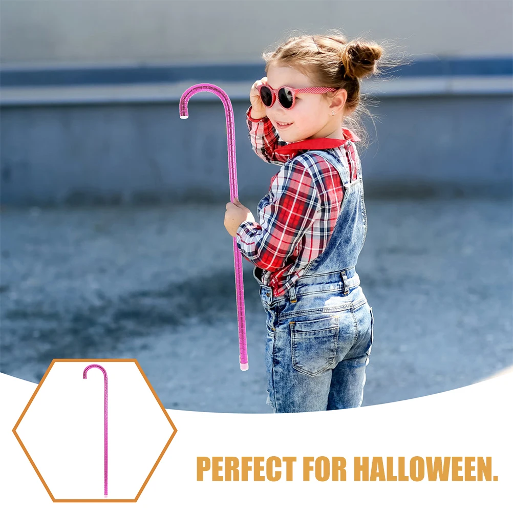 

2pcs Children Dance Lightweight Pvc Costume Accessory Jazz Decorative Prop Walking Stick Belly Dancing Halloween Cosplay Party