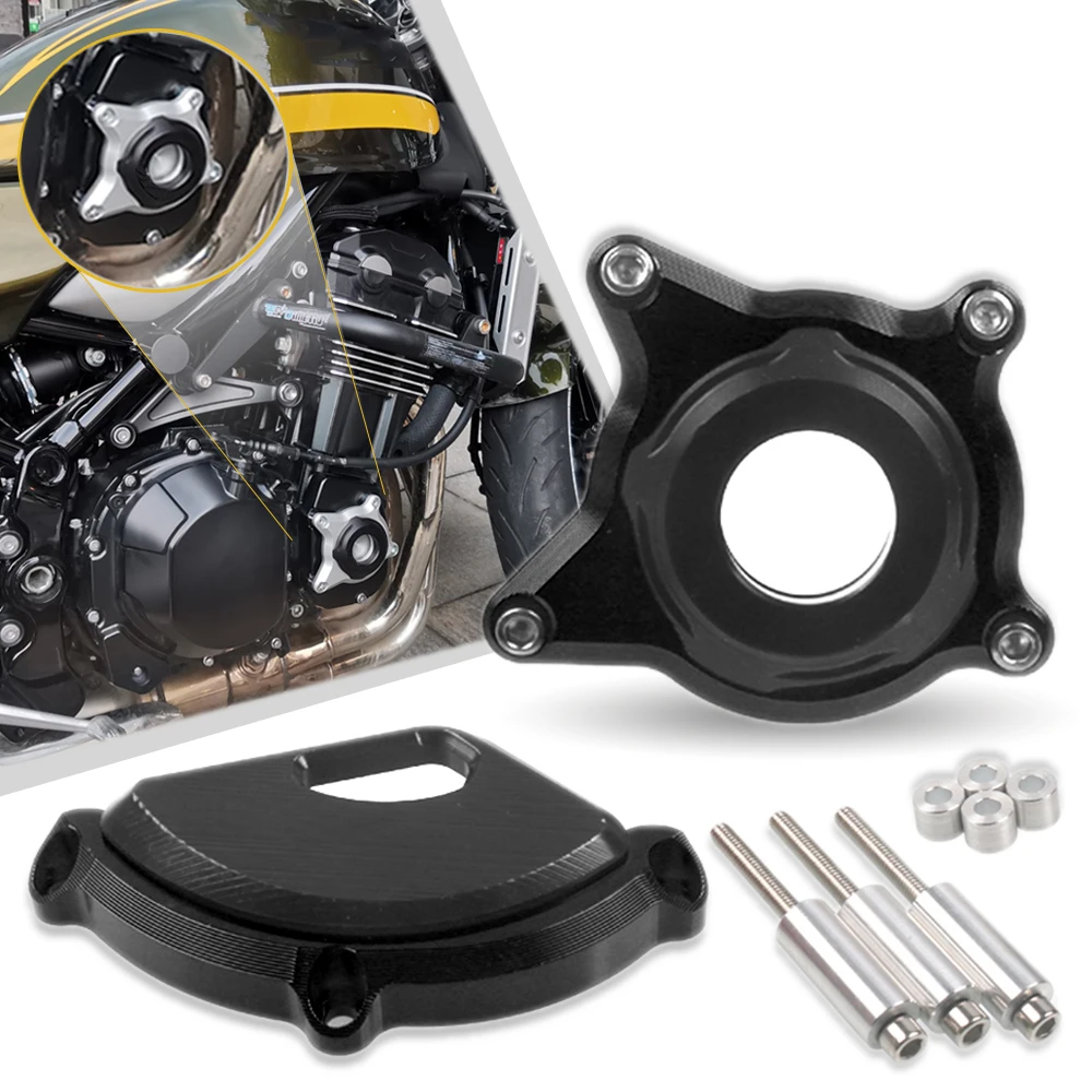 Motorcycle Accessories CNC Engine Stator Starter Cover Frame Slider Protector Fit For Z900 Z900RS Z900 Z 900 RS 2017-2024