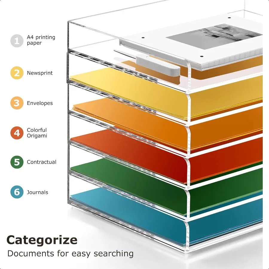 2-уровневый штабелируемый лоток для писем, акриловый органайзер для бумаги, лотки для файлов, сортировщик бумаги, прозрачные офисные аксессуары для писем формата А4, Fol