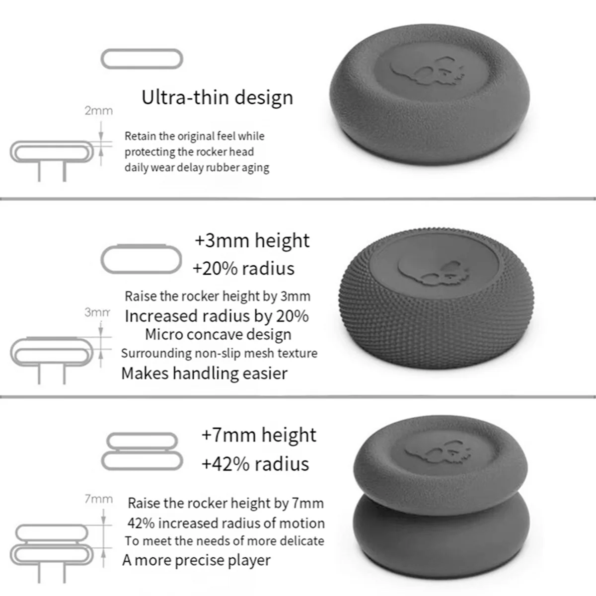 BFYL-6pcs قبضة عصا الإبهام قبعات عدم الانزلاق مقبض الروك زر غطاء ل Xbox One أذرع التحكم في ألعاب الفيديو اكسسوارات الأرجواني