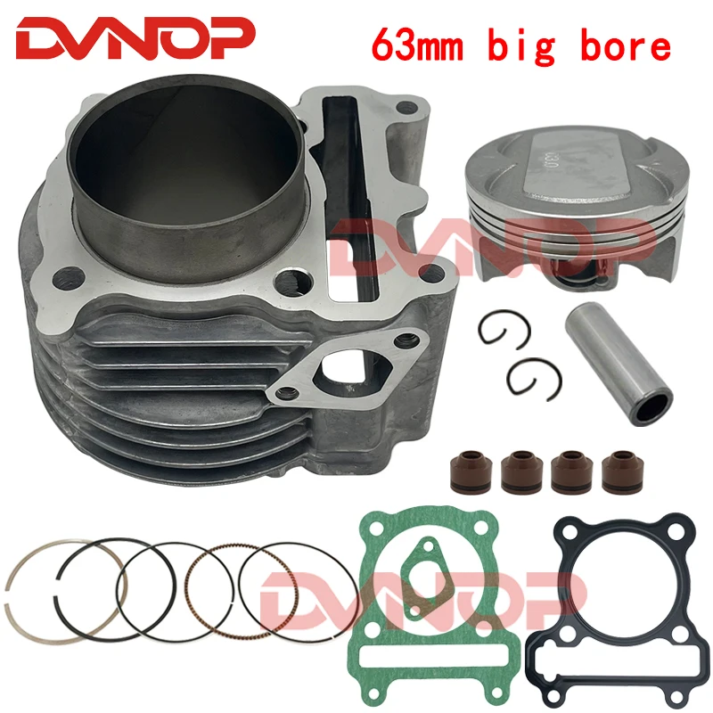 

63mm YW125 Bws125 Zuma125 Mio125 Big Bore Cylinder Kit For Yamaha Cygnus Flame-X GTR YW Bws Zuma 125cc Upgrade 180cc 4V 4T