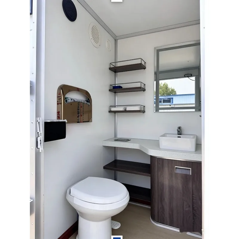 Wholesale Source Factory Outdoor Portable Restroom For Public Gathering Site With Smart Hand Wash Sink Highly Clean Restroom