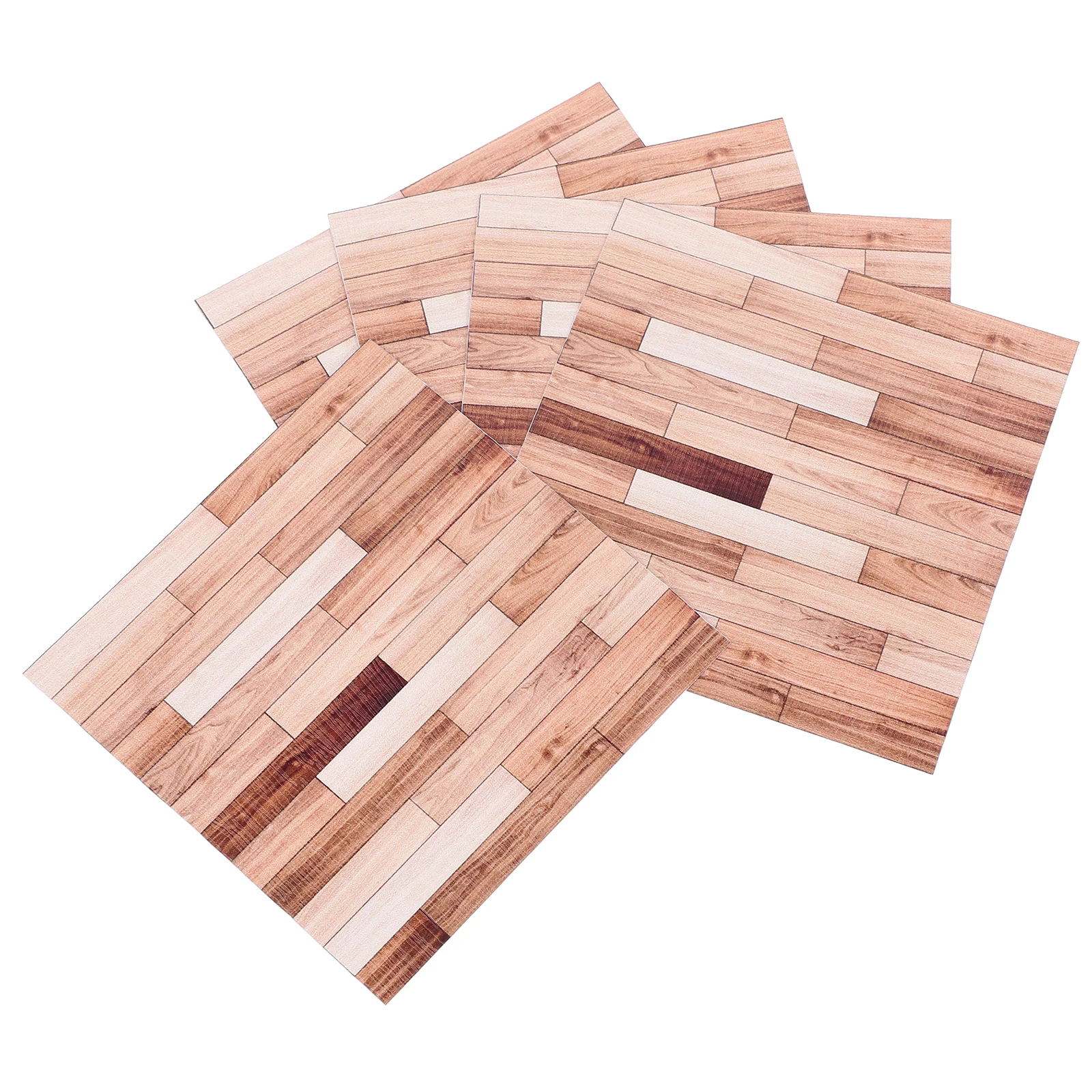 5 個粘着壁板壁紙 10 × 10 センチメートルドールハウス床ステッカーミニハウス床紙ステッカーミニハウスアクセサリー