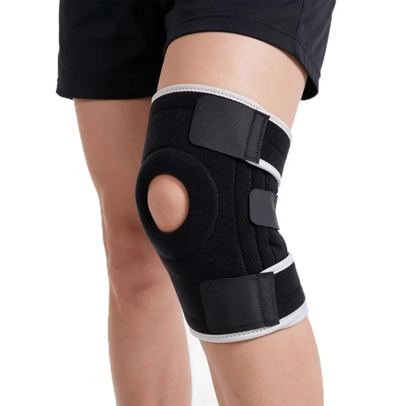 Running Sports Reflective Knee Pads Fitness Spring Support Anti Collision Joint Cover Non Slip Pressurized Badminton Knee Guard