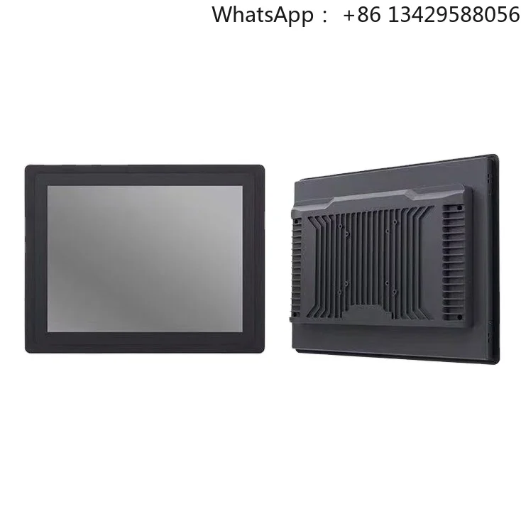 Aluminium Alloy Enclosure 19 Inch Industrial Resistive Touch Screen Single PC Fanless with J1900 Linux and RS232 RS485 COM