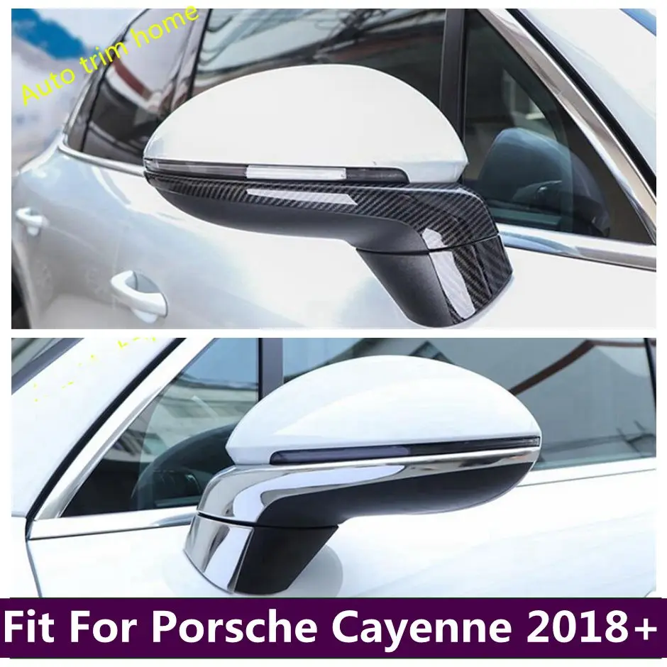 

Rearview Mirror Protect Strip Cover Trim For Porsche Cayenne 2018 - 2023 Matte / Chrome / Carbon Fiber Look Exterior Accessories
