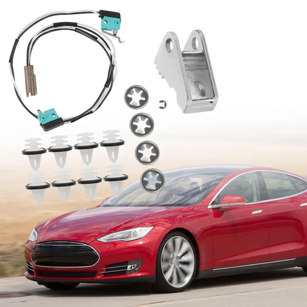 

1016009-00-C для Tesla Model S 2012 2013-2017, комплект для ремонта дверной ручки, жгут проводов микропереключателя, ручка с зажимами для дверной панели
