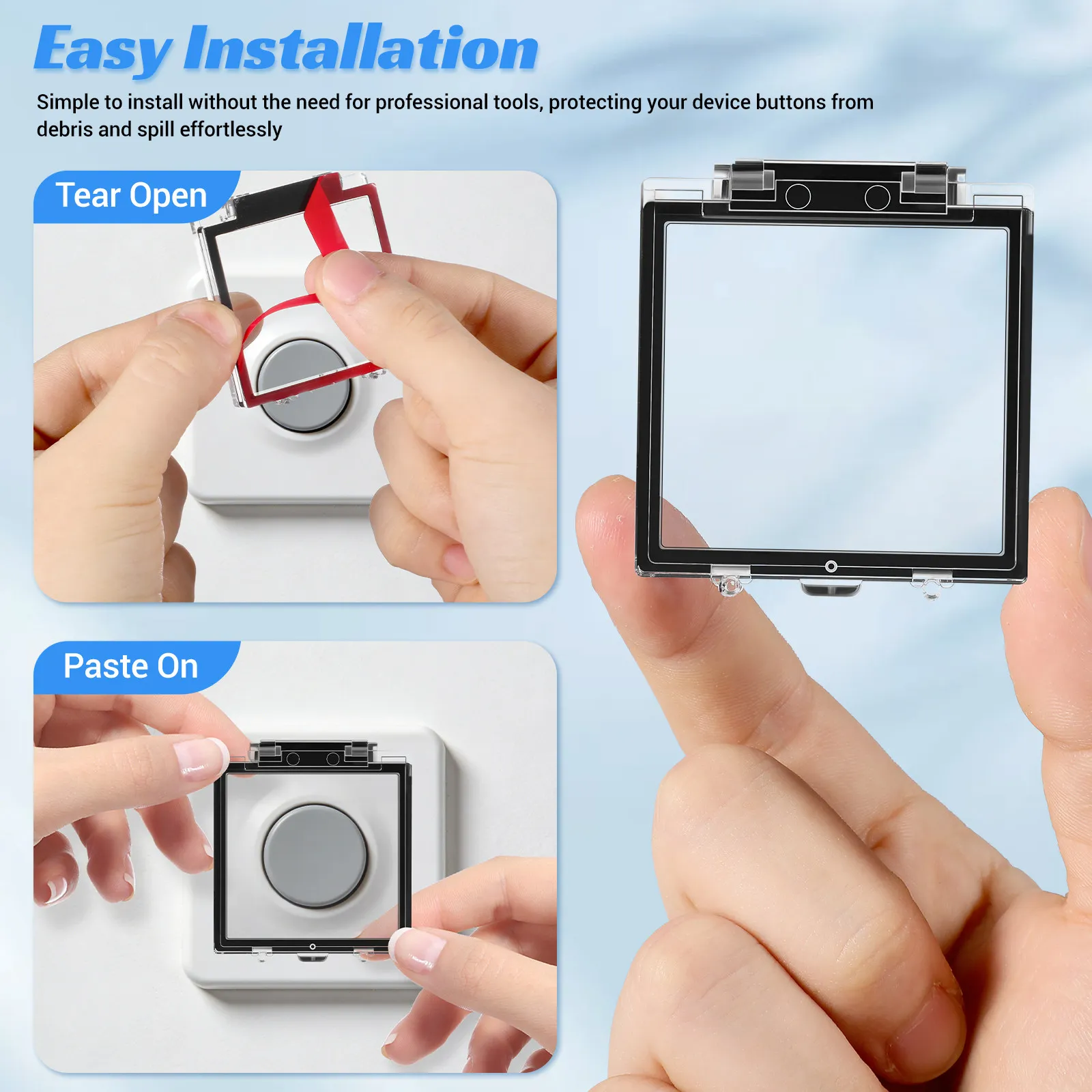 2Pcs Plastic Switch Cover Protector Accidental Touch Prevention Push Button Safety Guard for Pc Computer Dishwasher Washing
