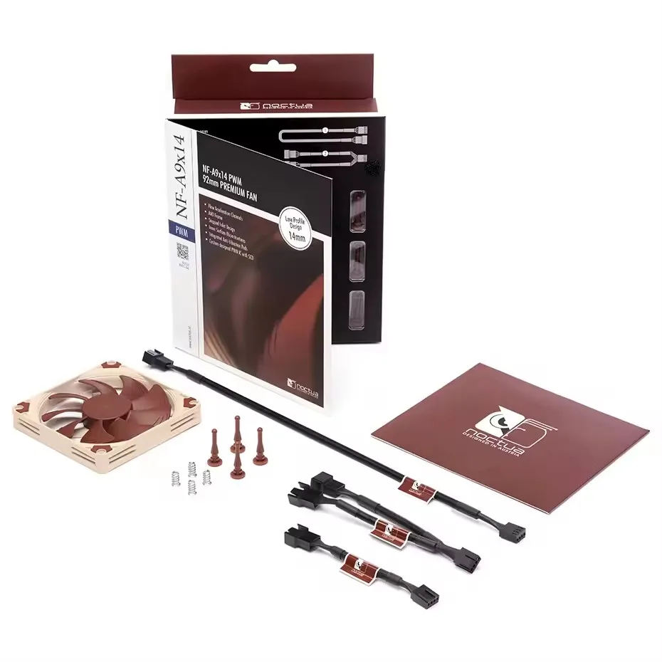 Noctua NF-A9x14 PWM chromax.black.swap ventilador de chasis de 92mm ventilador silencioso de alta calidad radiador de carcasa ultrafina ventilador de refrigeración de CPU