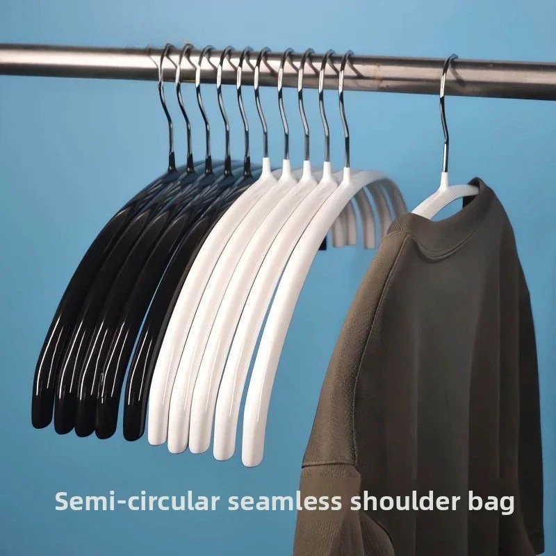 10PCS Anti Slip Non Mark Wide Shoulder Clothes Hanger, No Bump Garment Rack for Home Bedroom Balcony Student Laundry Drying
