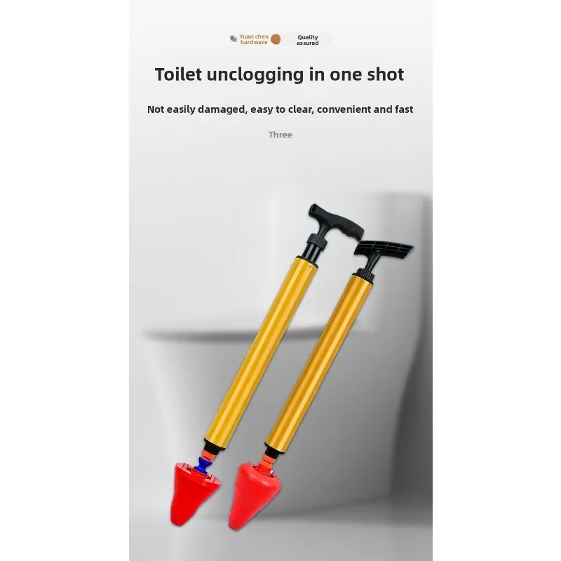 Unblock Toilet High Pressure One Shot Toilet Pipe Plunger Cleaner Silicone Quickly Home Toilet Sewer Dredging Plunger Wc Pump