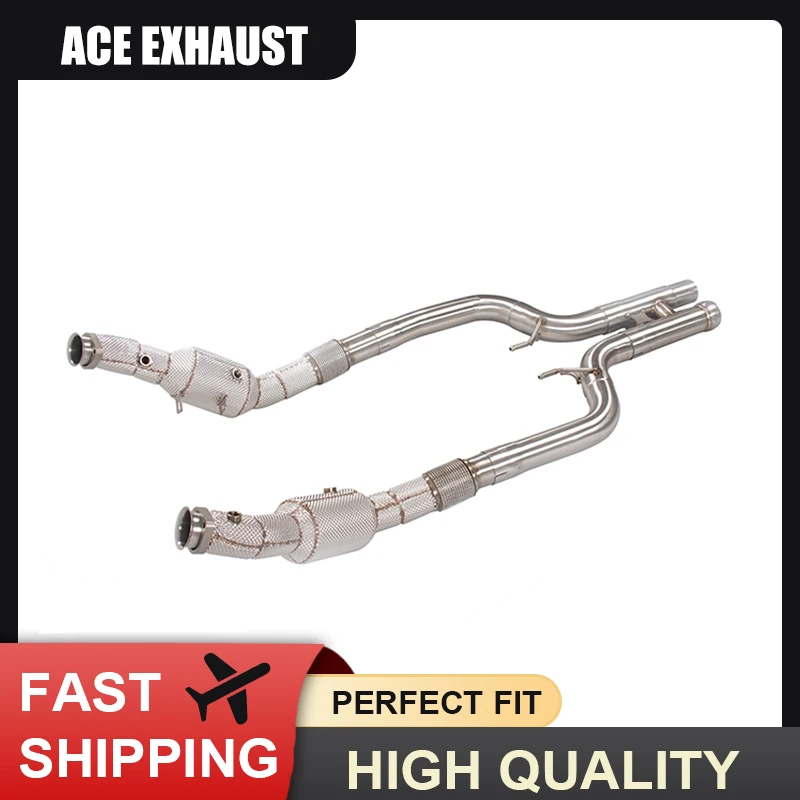 

ACE Exhaust Pipe Downpipe for Mercedes-Benz AMG W221 S500 S600 5.5T High Quality SUS304 Exhaust Systems With catalysis