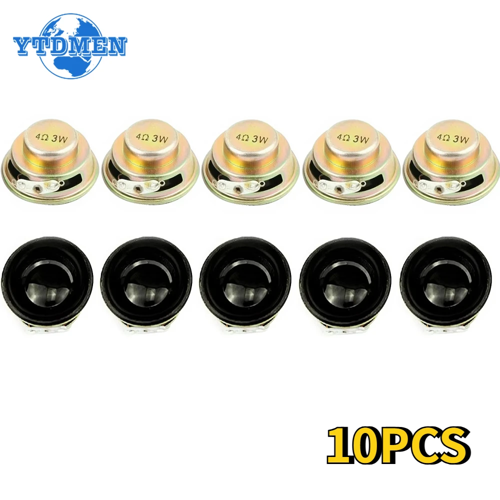YTDMEN 2/10PCS 3W 4R Mini Lautsprecher Durchmesser 4cm Verstärker Lautsprecher 3 Watt 4 Ohm 40mm Lautsprecher Kit 3
