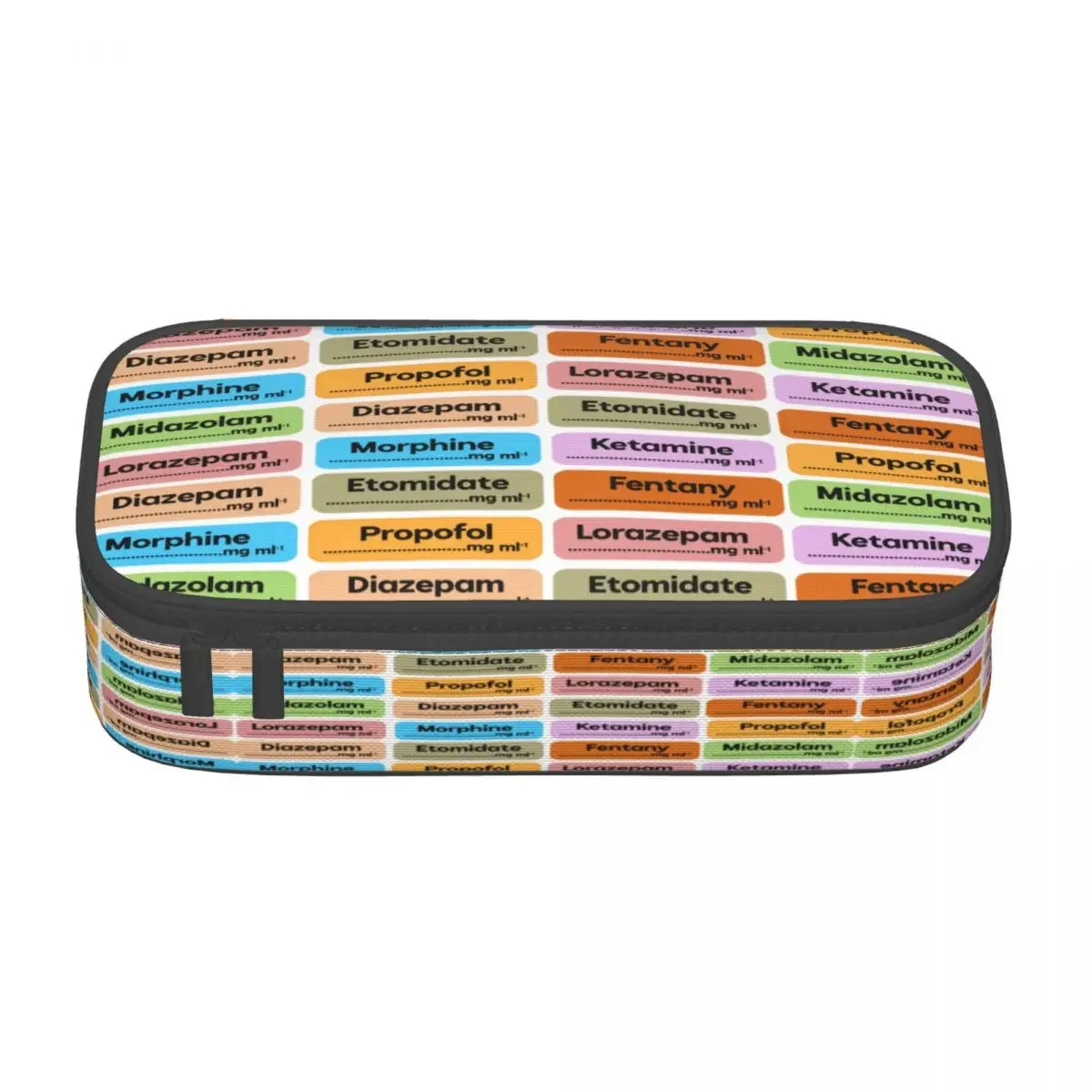 Medical Nurse Anesthesia Medication Labels Cute Pencil Case Girl Boy Large Capacity Pencil Box School Accessories