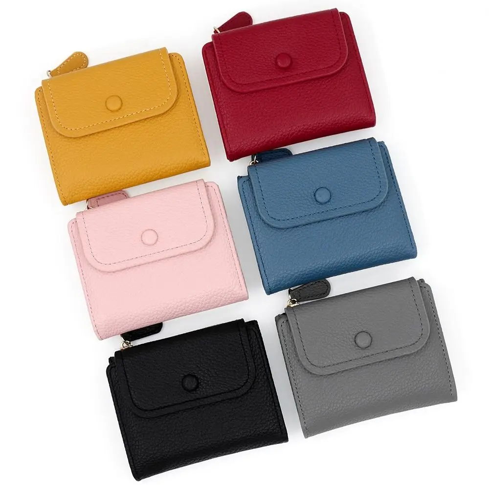 

Уникальный портативный женский кошелек для монет на молнии с несколькими слотами для карт, женский держатель для карт, практичная текстура личи, маленькая сумка для карт для девочек