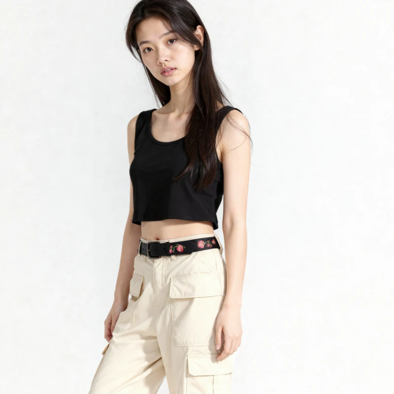 Spring and Summer Flower Belt Sweet Women's Embroidered Belt Versatile Ethnic Style Women's Fashion Belt