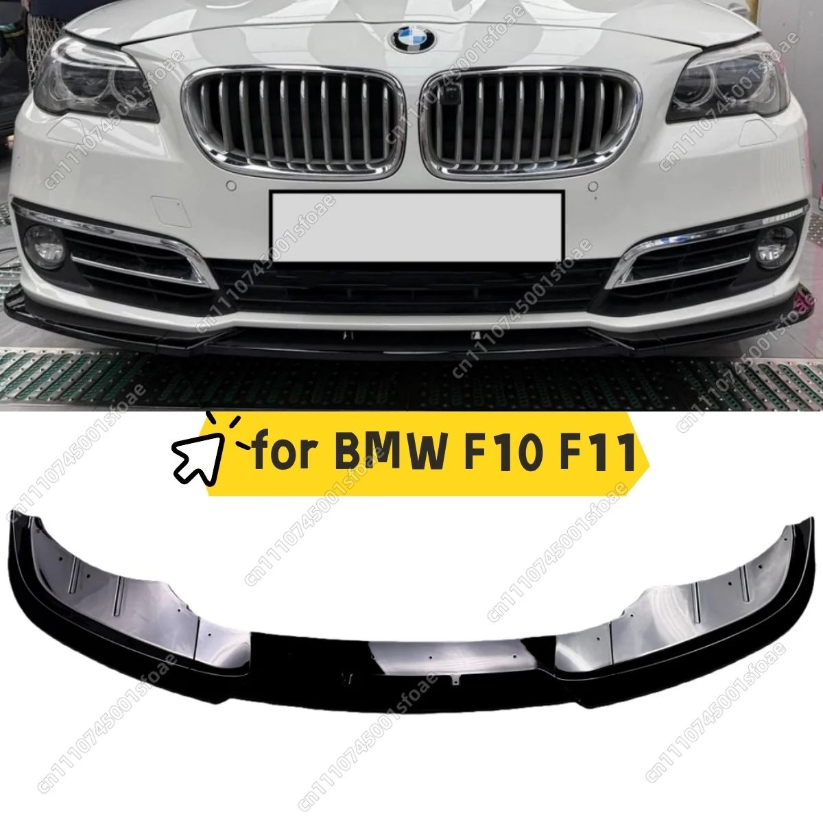 

Накладка-сплиттер на передний бампер для BMW 5 серии F10 F11 Luxury Line 2011-2016, спойлер-диффузор, обвес