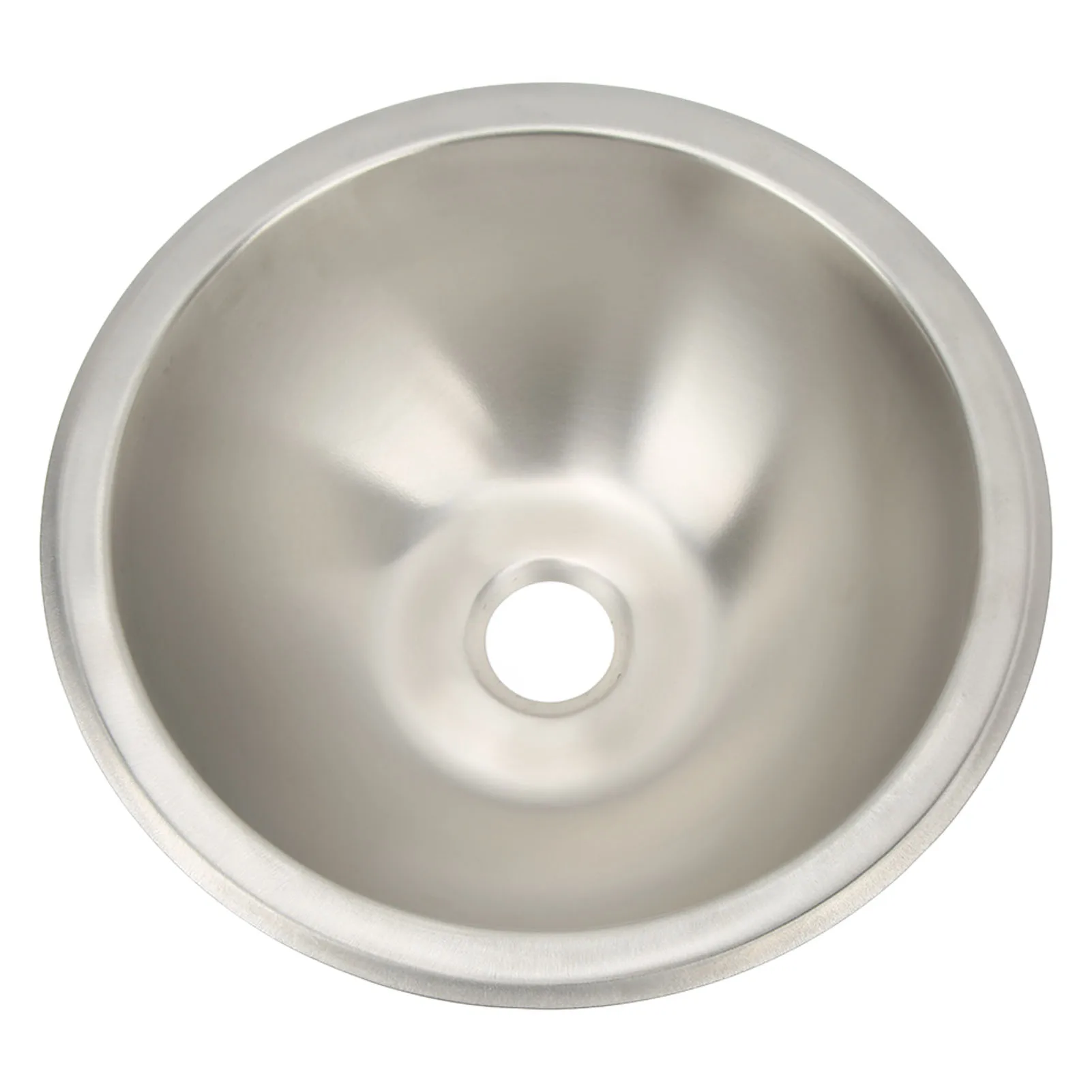RV Kitchen Sink 304 Stainless Steel Wiredrawing Smoothing Space Saving Round RV Sink for Camper Boat