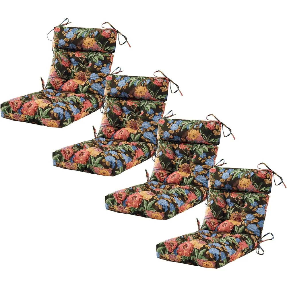 

outdoor chair cushion,tufted adirondack patio chair cushion,wicker high back outdoor seat cushion,set of 4,44" l x 21" w x 4" h