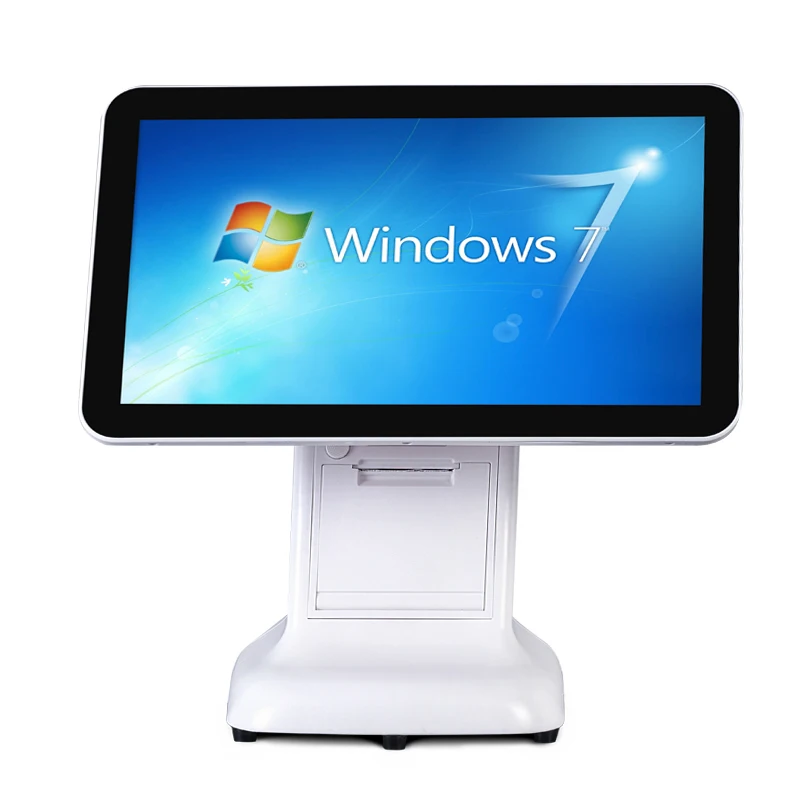 Single or dual screen 15/15.6 inch win system professional touch pos system with printer