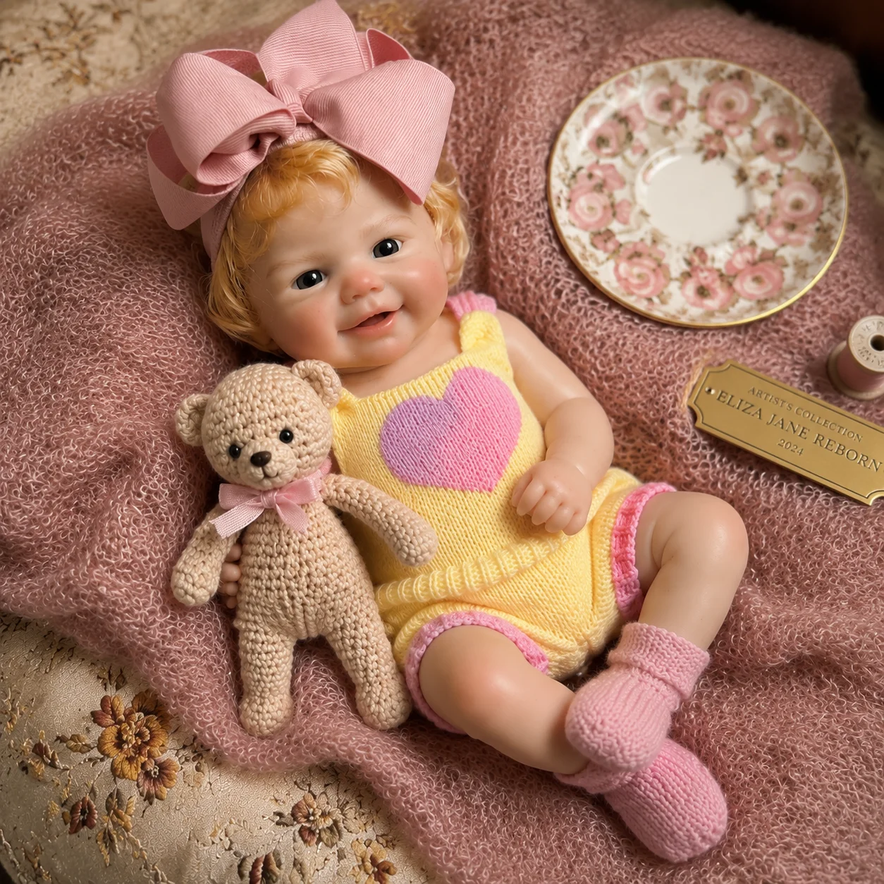 

13 Inch Vivienne Silicone Doll Handmade Cute Bebe Newborn Baby Soft Solid Silicone Girl Can Open Mouth For Gifts