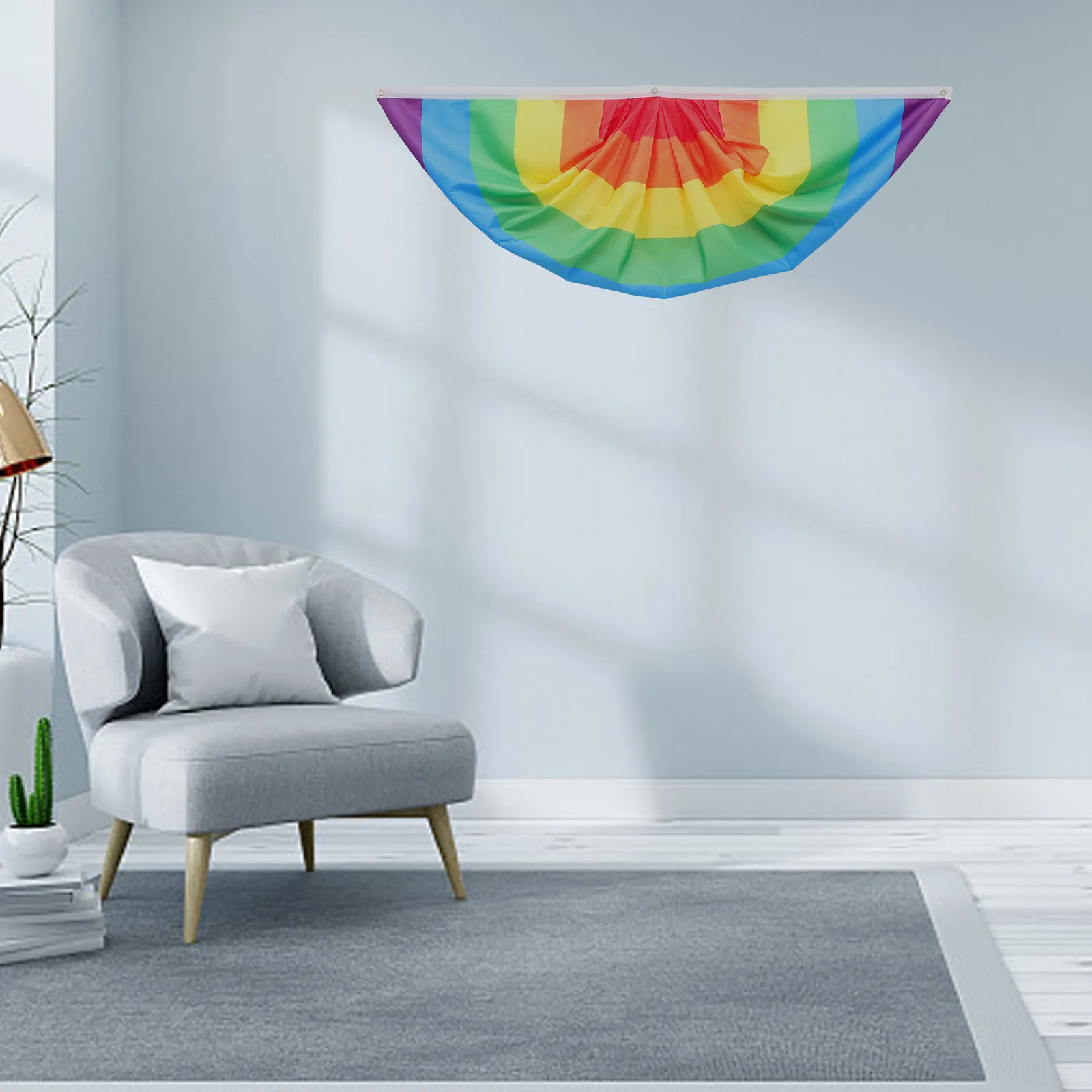 Pride Banner Polyester Gay Party Decoration Bright Design Comfortable Hand Feel Portable Easy Storage