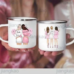 Sposa Team Girl Tazza stampata Tazza da addio al nubilato Tazze da succo di vino Tazza da caffè creativa Tazze da addio al nubilato Regalo da damigella d'onore per matrimonio