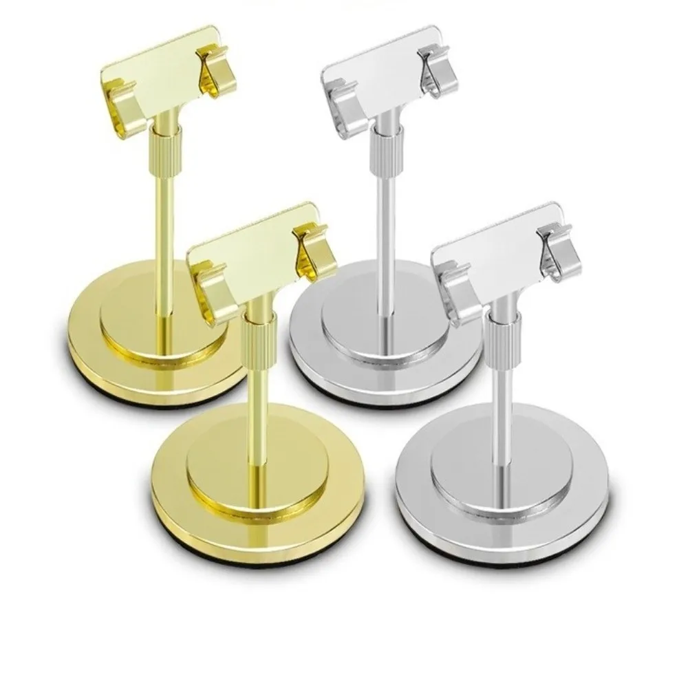 Solid Color Vertical Photo Clip Stand Stable Base Portable Table Number Stand Metal Stainless Steel Sign Holder Desktop
