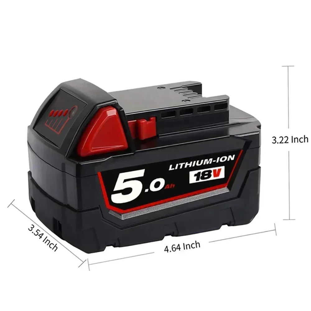 Rechargeable Batteries For Milwaukee M18B5 XC Lithium ION Battery 18v 9.0/6.0/12.0Ah battery charger For Milwaukee M18 12V~18V